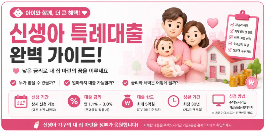 신생아 특례대출 완벽 가이드
