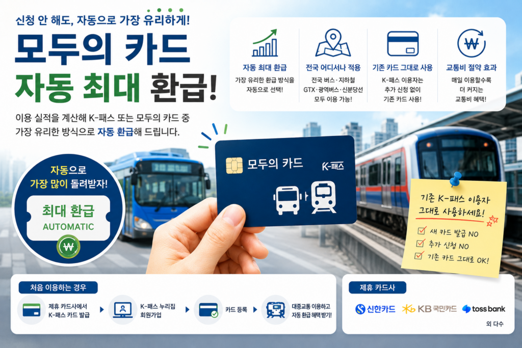모두의 카드 자동 최대 환급에 대해 설명함